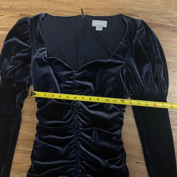 Finders Women’s Rouched Dress Balloon Sleeve Mini Dress - Picture 6 of 10